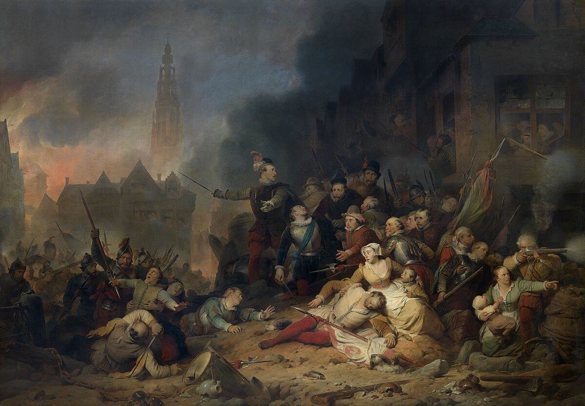 Ferdinand_de_Braekeleer_(I)_-_The_Spanish_Fury_in_Antwerp
